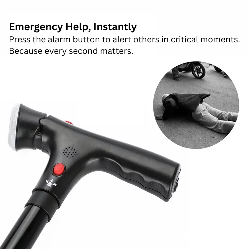 TrustStep – Telescopic Cane with Light & Safety Alarm
