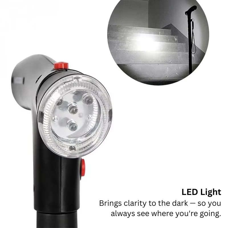 TrustStep – Telescopic Cane with Light & Safety Alarm